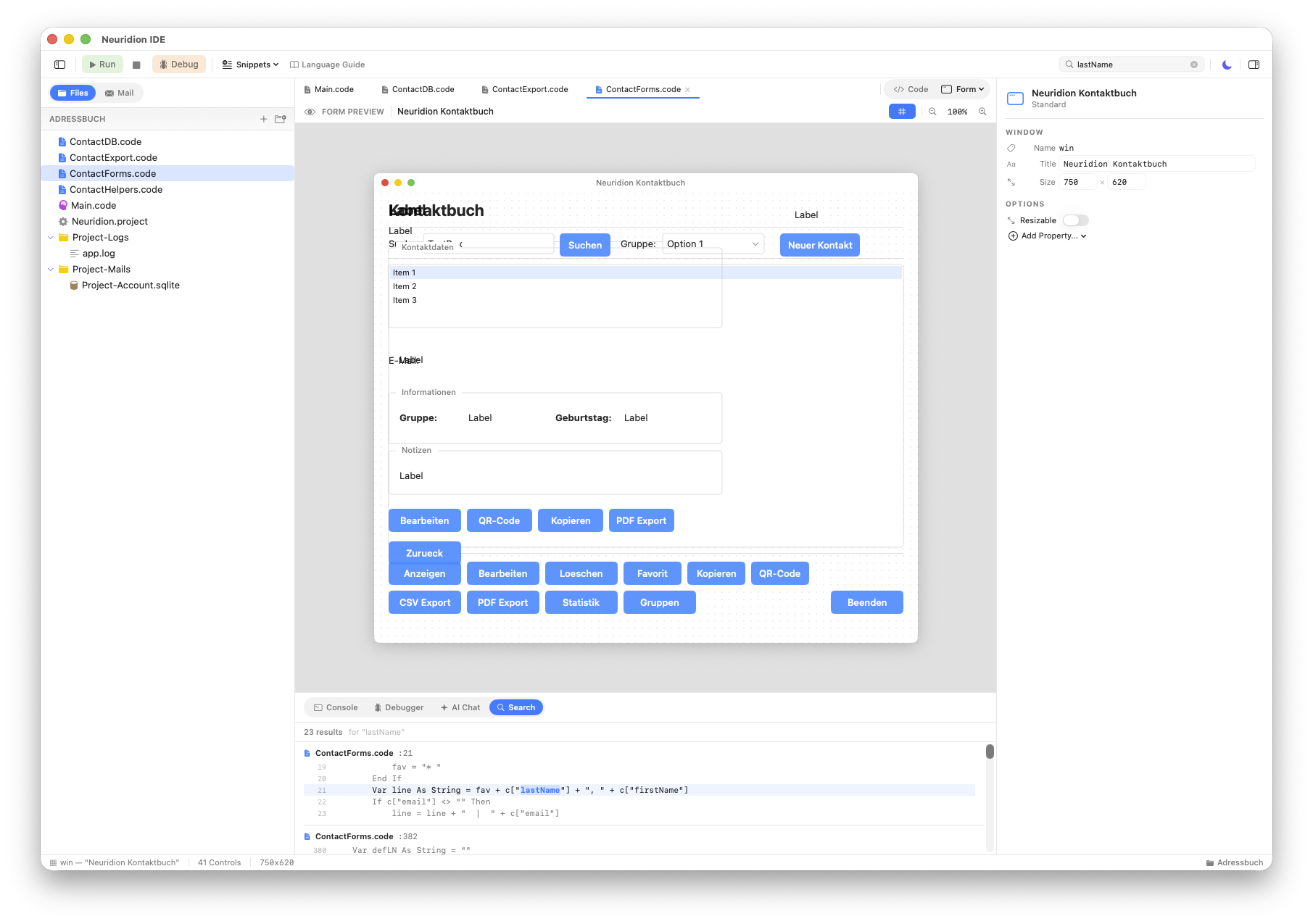 Neuridion Form Designer